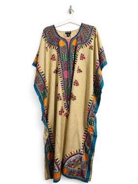 Women’s Boho Kaftan Maxi Dress Vintage Caftan Plus Size Flowy Lounge Gown